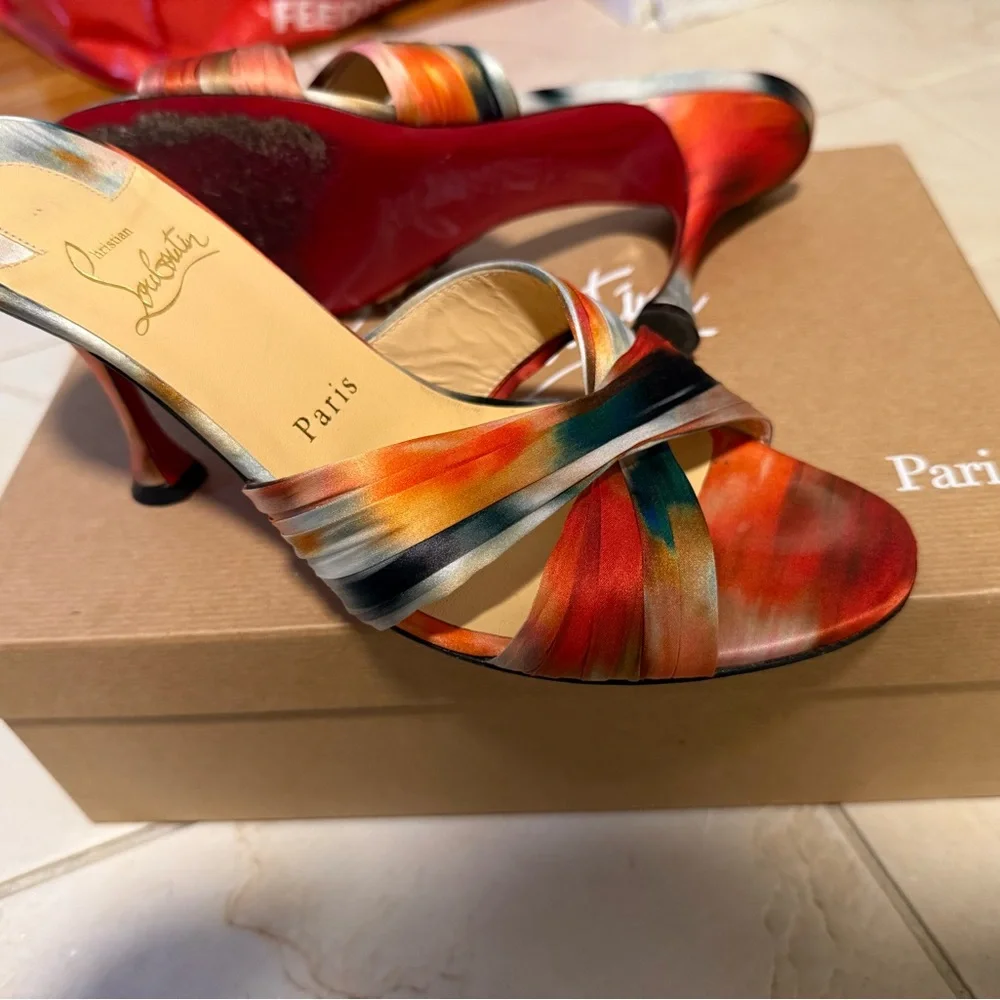 Christian Louboutin Vibrant Multicolor Heels - Picture 2 of 5